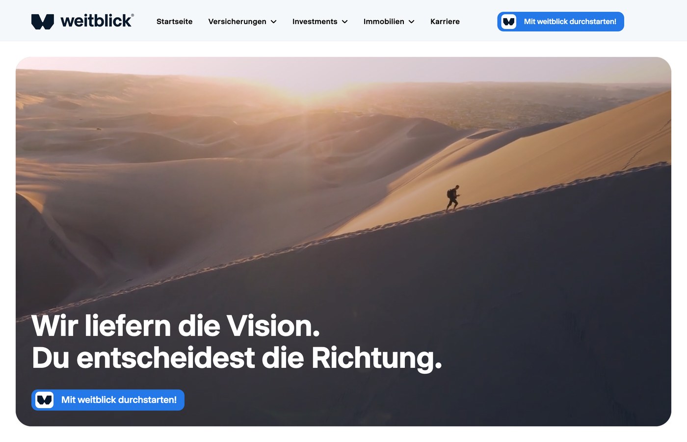 Website-Entwurf für die weitblick GmbH